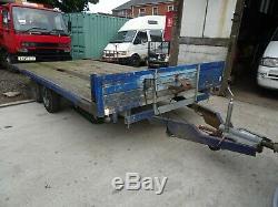 Heavy Duty Twin Axle Flatbed Trailer Farm Plant Make Beavertail Car Transporter