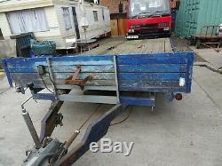 Heavy Duty Twin Axle Flatbed Trailer Farm Plant Make Beavertail Car Transporter