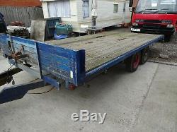 Heavy Duty Twin Axle Flatbed Trailer Farm Plant Make Beavertail Car Transporter