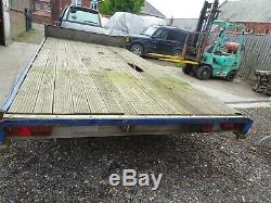 Heavy Duty Twin Axle Flatbed Trailer Farm Plant Make Beavertail Car Transporter