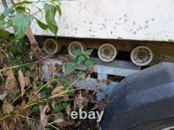 Heavy duty, braked double axle boat trailer ready for use