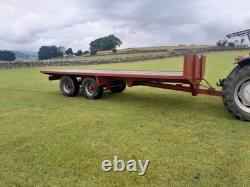 Hirstle fabrications 24ft twin axle bale trailer, Marshall, Portequip, Bailey