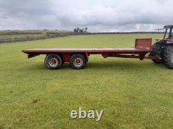 Hirstle fabrications 24ft twin axle bale trailer, Marshall, Portequip, Bailey