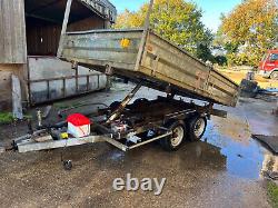 IFOR WILLIAMS 10F x 7FT TIPPER TIPPING TRAILER TWIN AXLE 3500KG WITH LADDER RACK