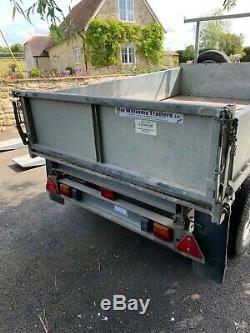 IFOR WILLIAMS TT85 TWIN AXLE TIPPING TRAILER good condition with loading ramps