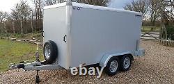 INDESPENSION TAV 5 BRAKED RAMP BOX VAN TRAILER 10FTx 5FT MOTORBIKE TWIN AXLE