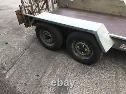 INDESPENSION TWIN AXLE PLANT TRAILER 2700kg, 8x4 FOOT BED, REAR DROP DOWN RAMP