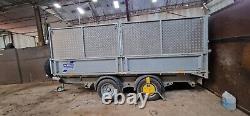 Ifor Williams 12ft x 6ft High Sided Tipper Trailer lightly used double axle