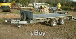 Ifor Williams 2.5ton Twin Axle Flat Bed Trailer with Built-in Ramps 12in Wheels
