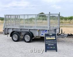 Ifor Williams GD105 10ft Trailer Ramp & Mesh Sides Twin Axle Trailer Ivor