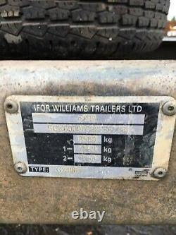 Ifor Williams GX106 Twin Axle Plant Trailer 3500kg good condition, used