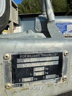 Ifor Williams LM146 trailer with ramps, leds 3500kg, very light use