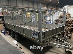 Ifor Williams LM166 Twin Axle Flat Bed Trailer With Full Ramp And New Mesh Sides