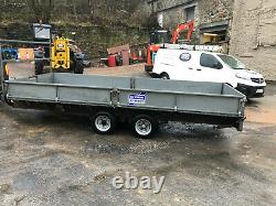 Ifor Williams Lm166g Twin axle 3.5 ton Flat bed Trailer 16 ft x 6ft winch
