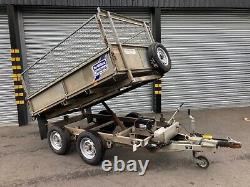 Ifor Williams Tipper Trailer Caged Sides Twin Axle Braked 8ft x 5ft TT85G