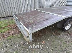 Indespension 14ft Twin Axle Beaver Tail Car Trailer 3.5ton With Ramps + Winch