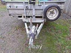 Indespension 14ft Twin Axle Beaver Tail Car Trailer 3.5ton With Ramps + Winch