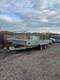 Indespension Braked 16' X 6'6 Twin Axle Flatbed Trailer Drop Side Ladder Rack R