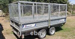 Indespension Electric TIP35105E 3500kg Caged Tipper Tipping Trailer Braked