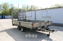 Indespension Plant Trailer 14 X 6.5 Twin Axle Big Ramp Leds Winch