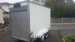 Indespension box van trailer, twin axle