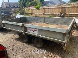 Indespension drop side flat bed trailer twin axle 2000kg