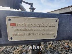 Indespension flatbed trailer 12ft4 X 6ft10 Twin Axle Braked