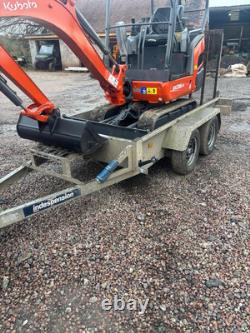 Indespension plant trailer 2700kg Twin Axle Braked Beaver Tail Ifor Brian James