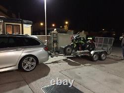 Kliponoff 3 Bike / Quad / Plant Trailer 8ft Twin Axle With Built In Ramp Rare