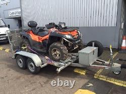 Kliponoff 3 Bike / Quad / Plant Trailer 8ft Twin Axle With Built In Ramp Rare
