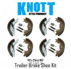 Knott Avonride Type 160 x 35 Auto Reverse Trailer Brake Shoes Twin Axle Set