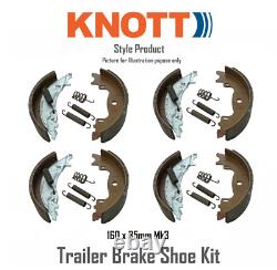 Knott Avonride Type 160 x 35 Auto Reverse Trailer Brake Shoes Twin Axle Set