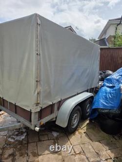 Large Twin Axle Covered Box Trailer Canvas Top Heavy Duty Utility Trailer