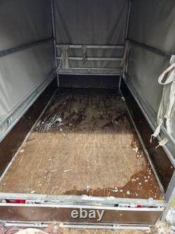 Large Twin Axle Covered Box Trailer Canvas Top Heavy Duty Utility Trailer