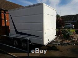 Large box trailer. Tow a van. Twin Axle. New tyres. RemovalsCatering Trailer