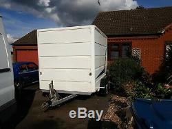 Large box trailer. Tow a van. Twin Axle. New tyres. RemovalsCatering Trailer