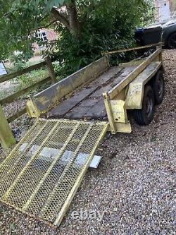 Mini Digger Plant trailer 2.7T twin axle ring or 50mm tow hitch No Vat