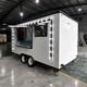 Modern White Twin Axle Catering Trailer Led Serving Hatch Street Food Unit