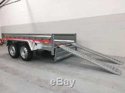 Motorbike Car Trailer Twin Axle 8,7ft x 4,1ft 750 kg with RAMPS