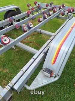 Multi-Roller Boat Trailer, twin axle, max laden weight 2500kg. VGC