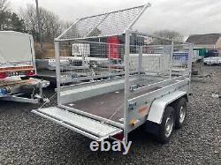 NEW 10ft X 5ft TWIN AXLE NIEWIADOW TRAILER WITH 80CM MESH WITH RAMPS 2700KG