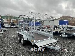 NEW 10ft X 5ft TWIN AXLE NIEWIADOW TRAILER WITH 80CM MESH WITH RAMPS 2700KG