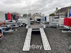 NEW 10ft X 5ft TWIN AXLE NIEWIADOW TRAILER WITH 80CM MESH WITH RAMPS 2700KG