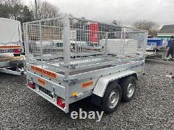 NEW 10ft X 5ft TWIN AXLE NIEWIADOW TRAILER WITH 80CM MESH WITH RAMPS 2700KG