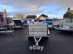 NEW 8,7ft x 4,2ft TWIN AXLE DOUBLE BROADSIDE NIEWIADOW TRAILER 750KG