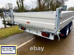 NEW Bockmann 3 way Tipper Tipping Trailer MGW 3500kg 12'3x5'11 Nugent Ifor Tip