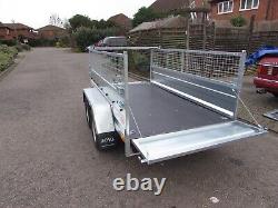 NEW CAR BOX CAMPING TWIN AXLE TRAILER WITH MESH 8ft x 5ft 750kg