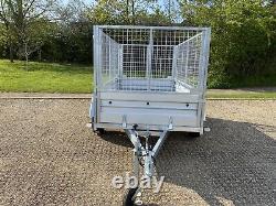 NEW CAR CAMPING BOX TWIN AXLE TRAILER WITH MESH 8ft x 5ft 750kg
