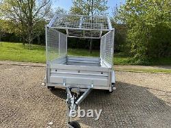 NEW CAR CAMPING BOX TWIN AXLE TRAILER WITH MESH 8ft x 5ft 750kg