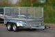 New Car Trailer 3m X 1,5m Twin Axle With Mesh Sides Cage 800mm Braked 2700kg New